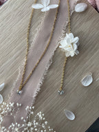 Collier de dos cristal