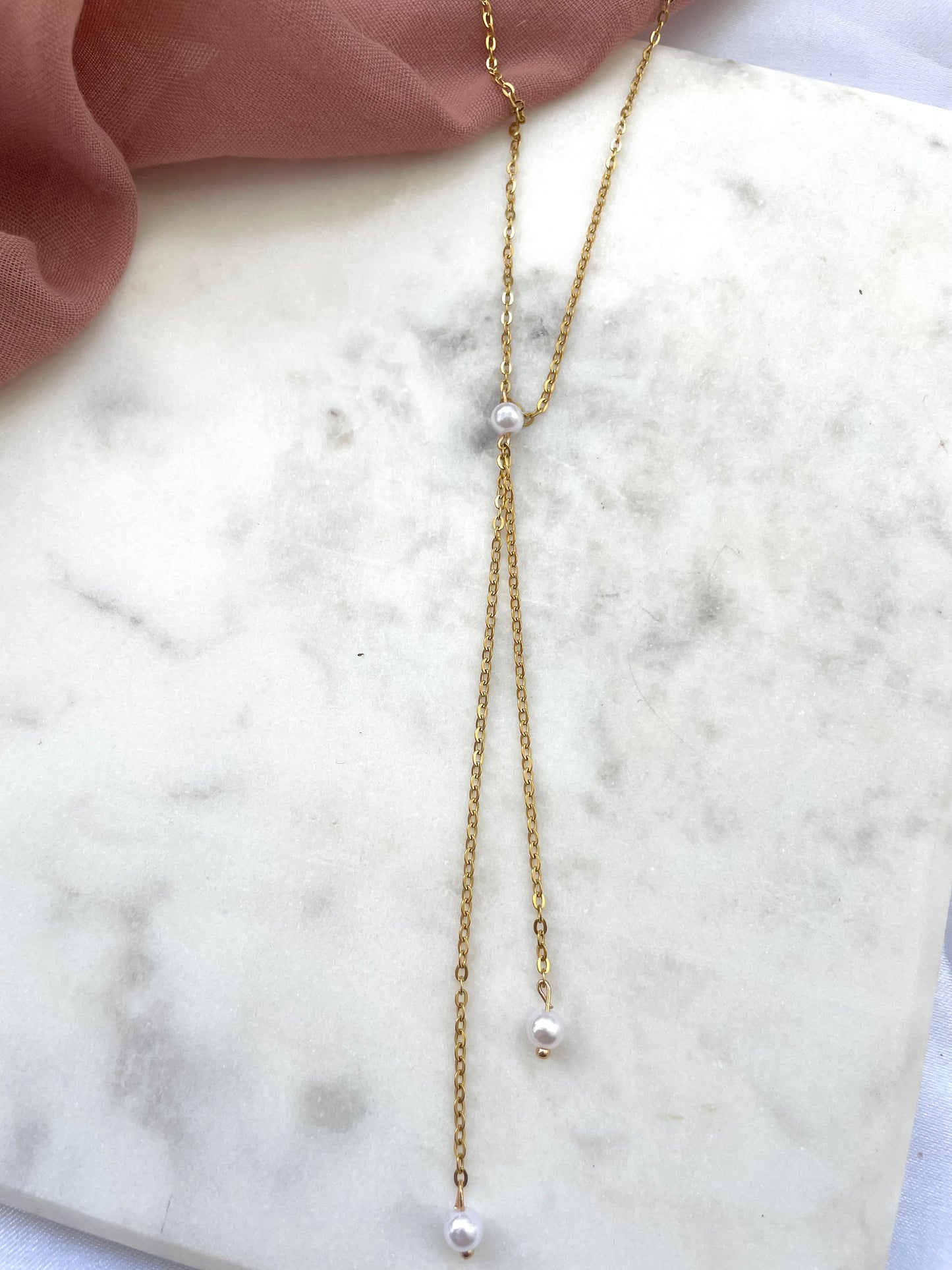 Collier fin double chaîne -Collection Minimalea