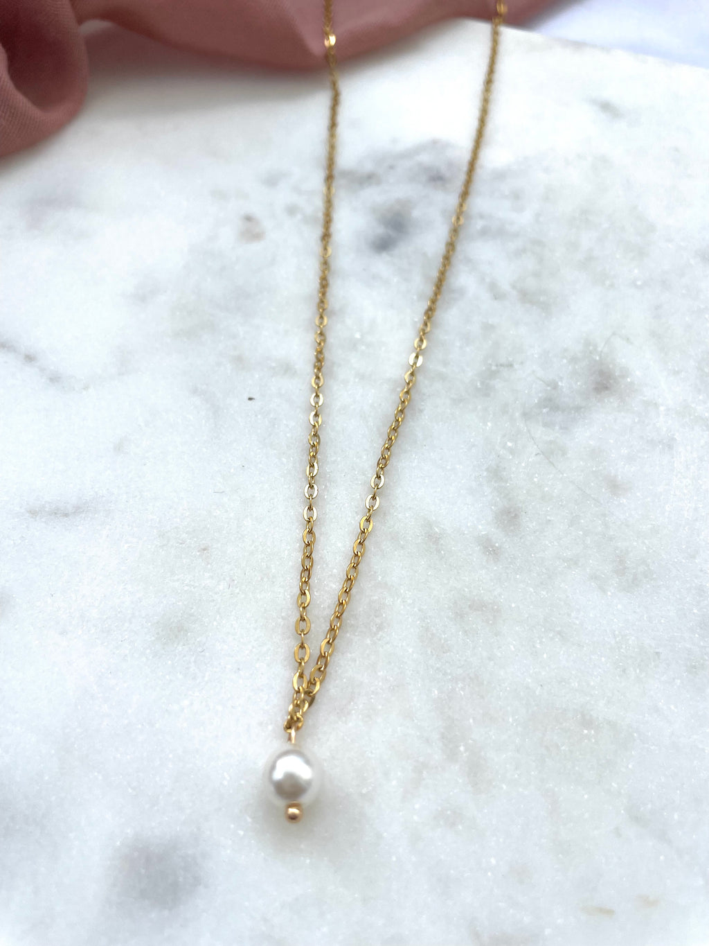 Collier fin perlé - Collection Minimalea