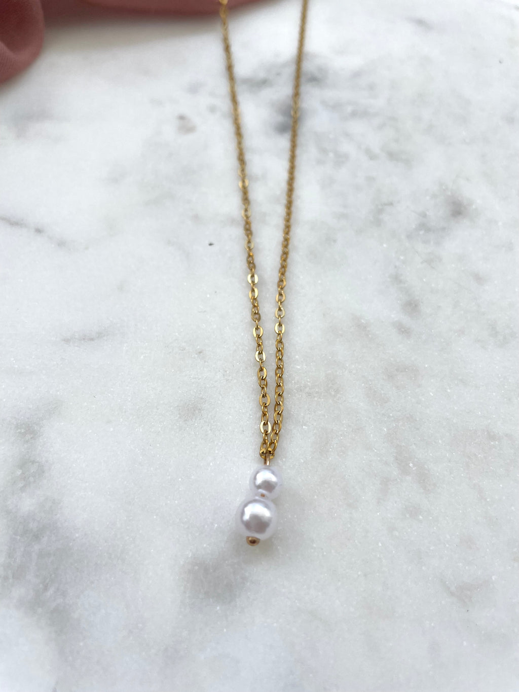 Collier deux perle - Collection Minimalea