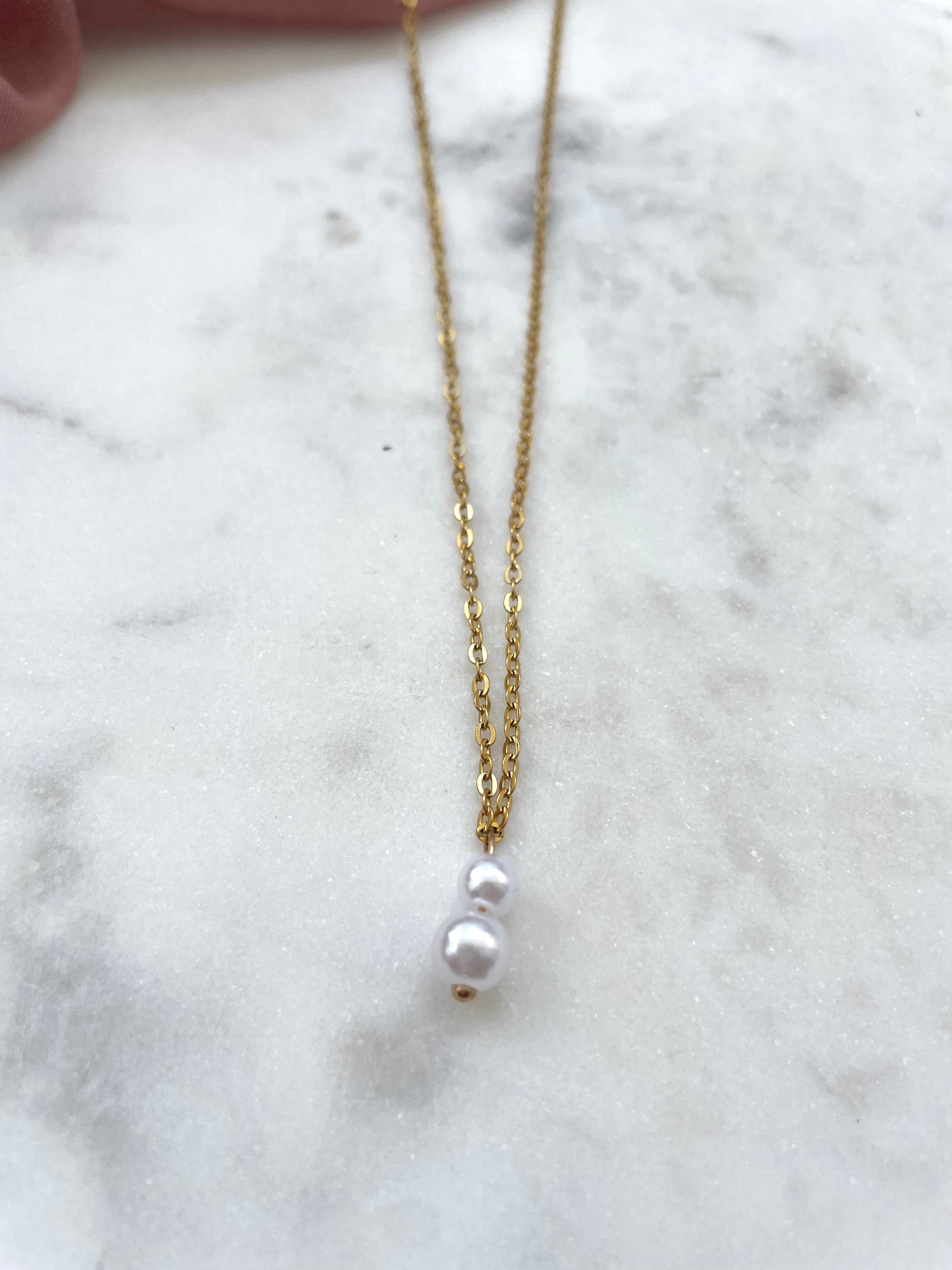 Collier deux perle - Collection Minimalea