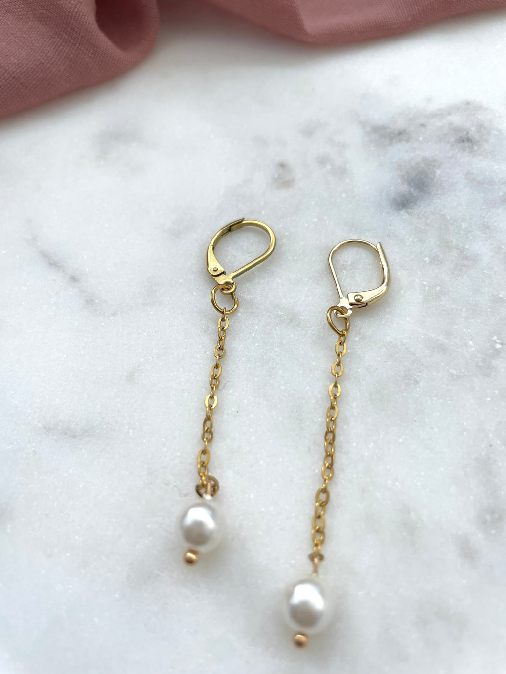 Dormeuse pendante perle - Collection Minimalea