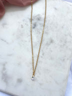 Collier fin cristal -Collection Minimalea